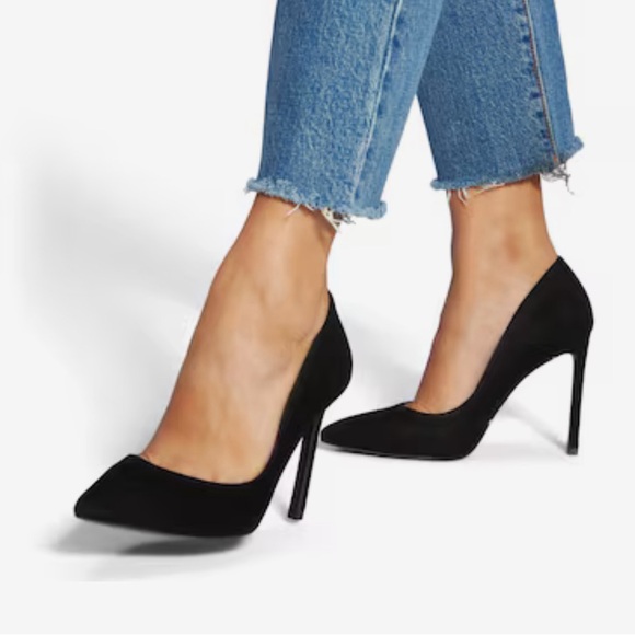 Women Pointed Black Pump Toe Heels - Picture 3 of 3